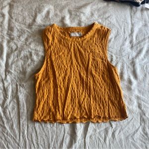 Everlane marigold cropped scrunchy tank